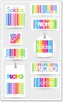 Colorful security code vector