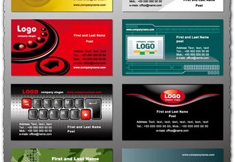 Commercial business cards vectors