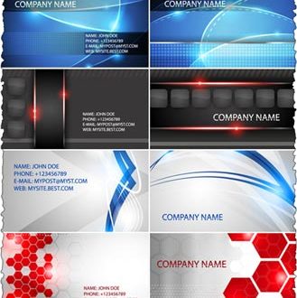 Companies business cards vector templates