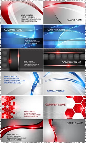 Companies business cards vector templates