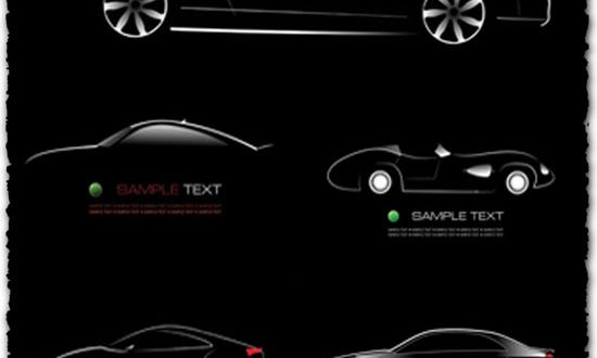 Concept car shapes vectors