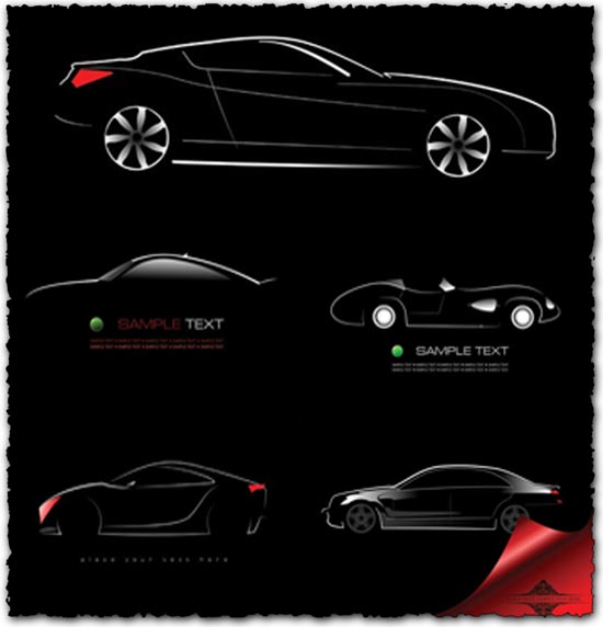 Concept car shapes vectors