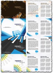 Corporate brochure vector templates