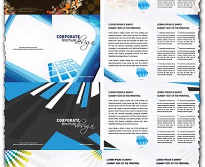 Corporate brochure vector templates