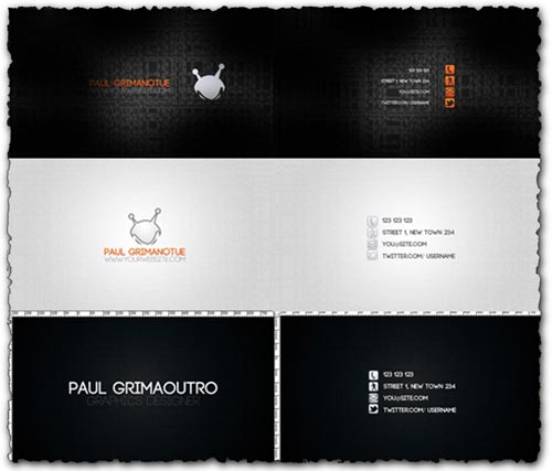 3 Corporate business cards for Photoshop