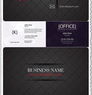 Corporate business cards vector models