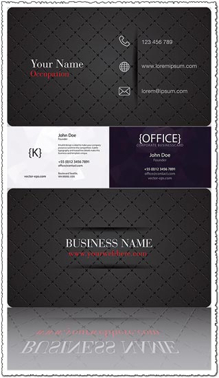 Corporate business cards vector models