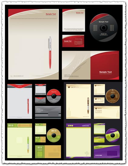 Corporate identity vectors collection