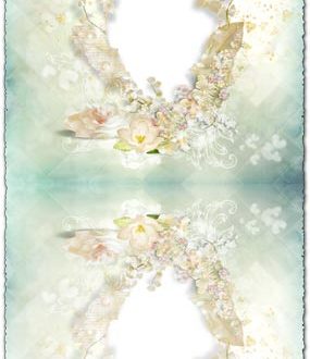 Cream transparent photo frame