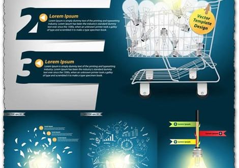 Creative bulb lights vectors