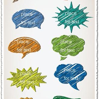 Creative colored dialog box vector
