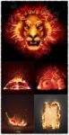Creative fire vector effects