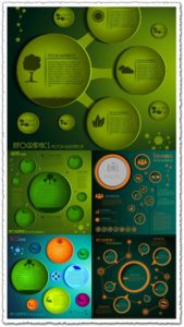 Creative infographics rings vector labels