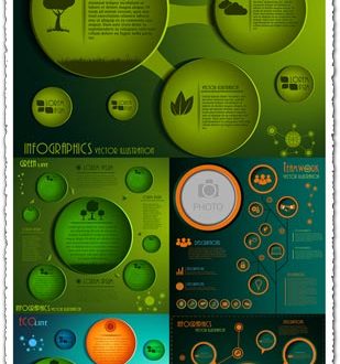 Creative infographics rings vector labels