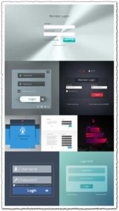 Creative login forms vector