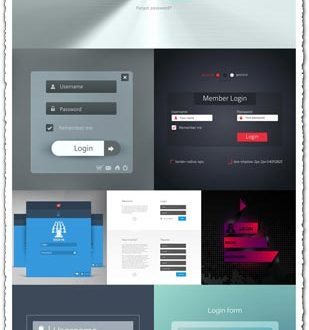 Creative login forms vector