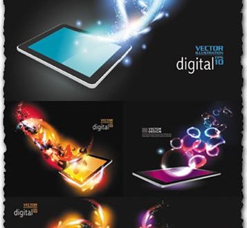 Creative tablet design vector