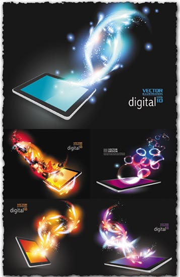 Creative tablet design vector