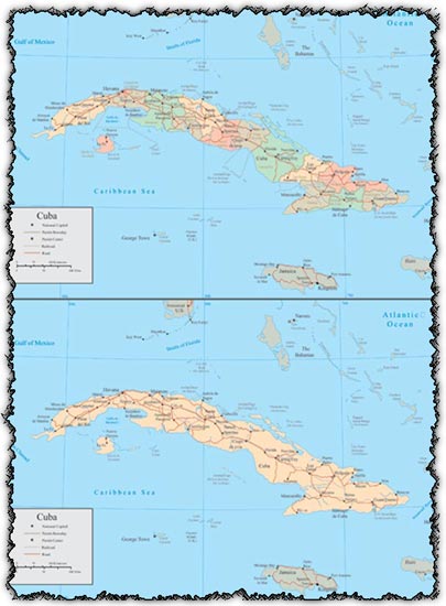 Cuba vector maps