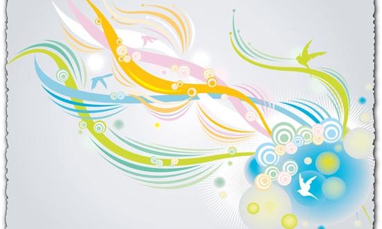 Curly ribbon vector