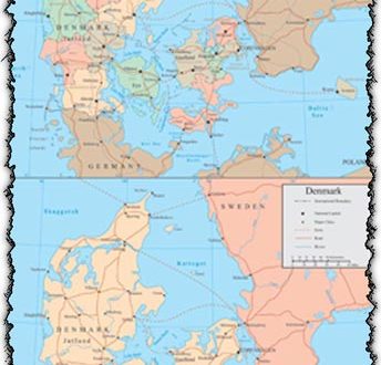 Denmark map vector