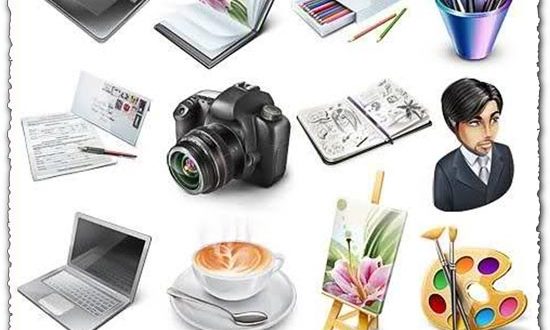 Designer portfolios psd icons