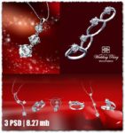Diamonds and rings Photoshop templates