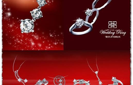 Diamonds and rings Photoshop templates
