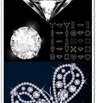 Diamond with geometric shapes vector