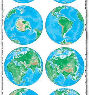 Different angles of earth vector