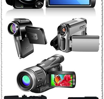 Digital camcorders and cameras vectors