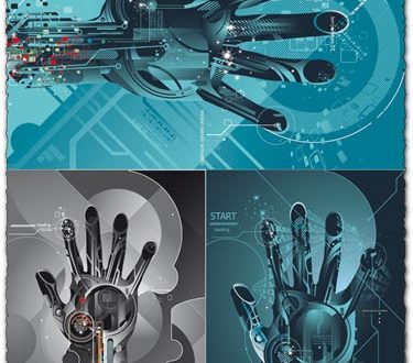 Digital hand vectors