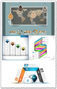 Digital labels infographics vector