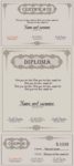 Diploma certificate and coupon template