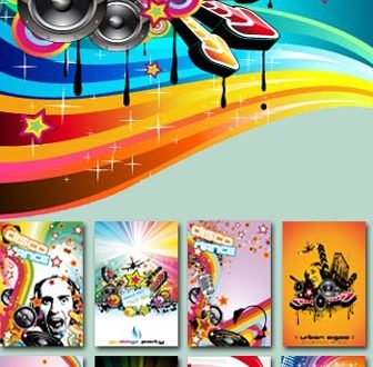 Disco music flyers