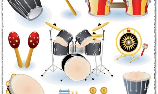 Drums music vectors