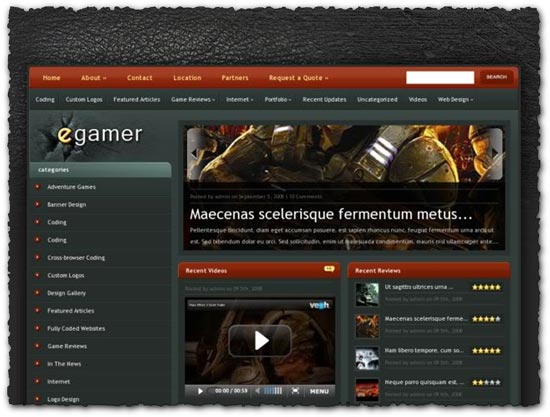 eGamer elegantthemes wordpress template
