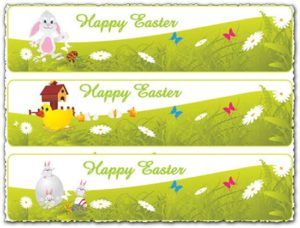 Easter banner vector