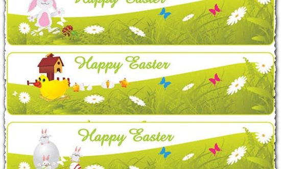 Easter banner vector
