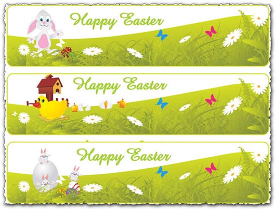 Easter banner vector