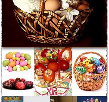 Easter basket eggs photos