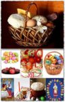 Easter basket eggs photos