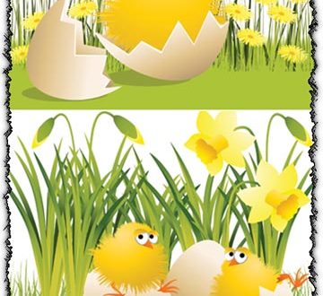 Easter chickens templates