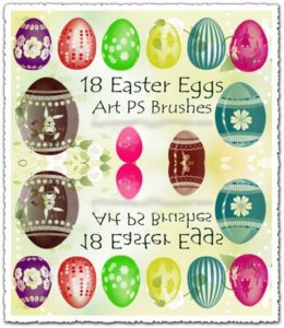 Easter eggs brushes for Photoshop