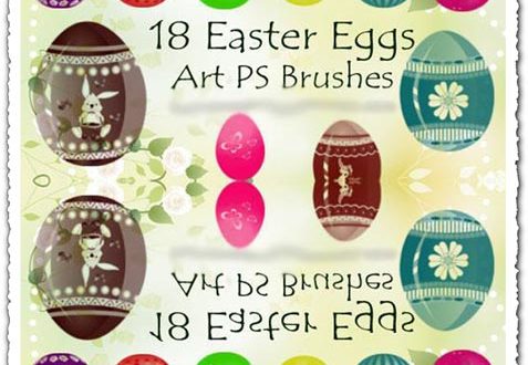 Easter eggs brushes for Photoshop