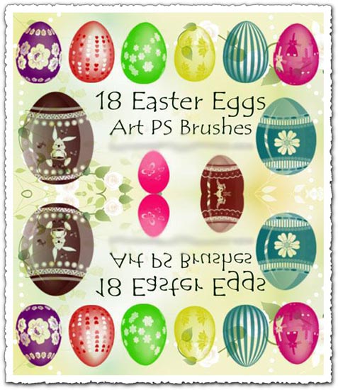 Easter eggs brushes for Photoshop