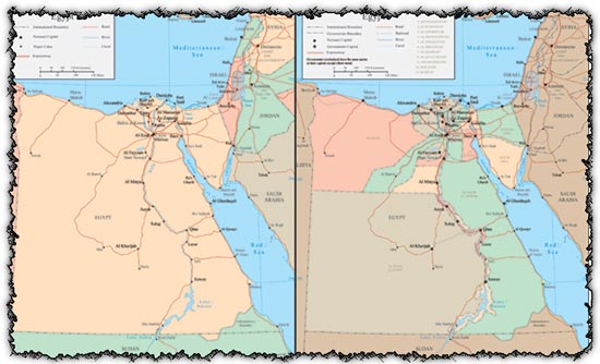 Egypt map vector