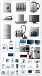 Electric household appliances vectors