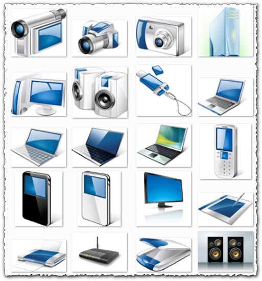 Electronic devices vectors Electronic devices vectors