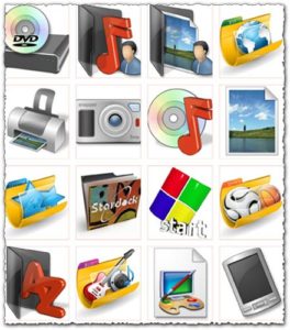 Electronics and windows folder icons